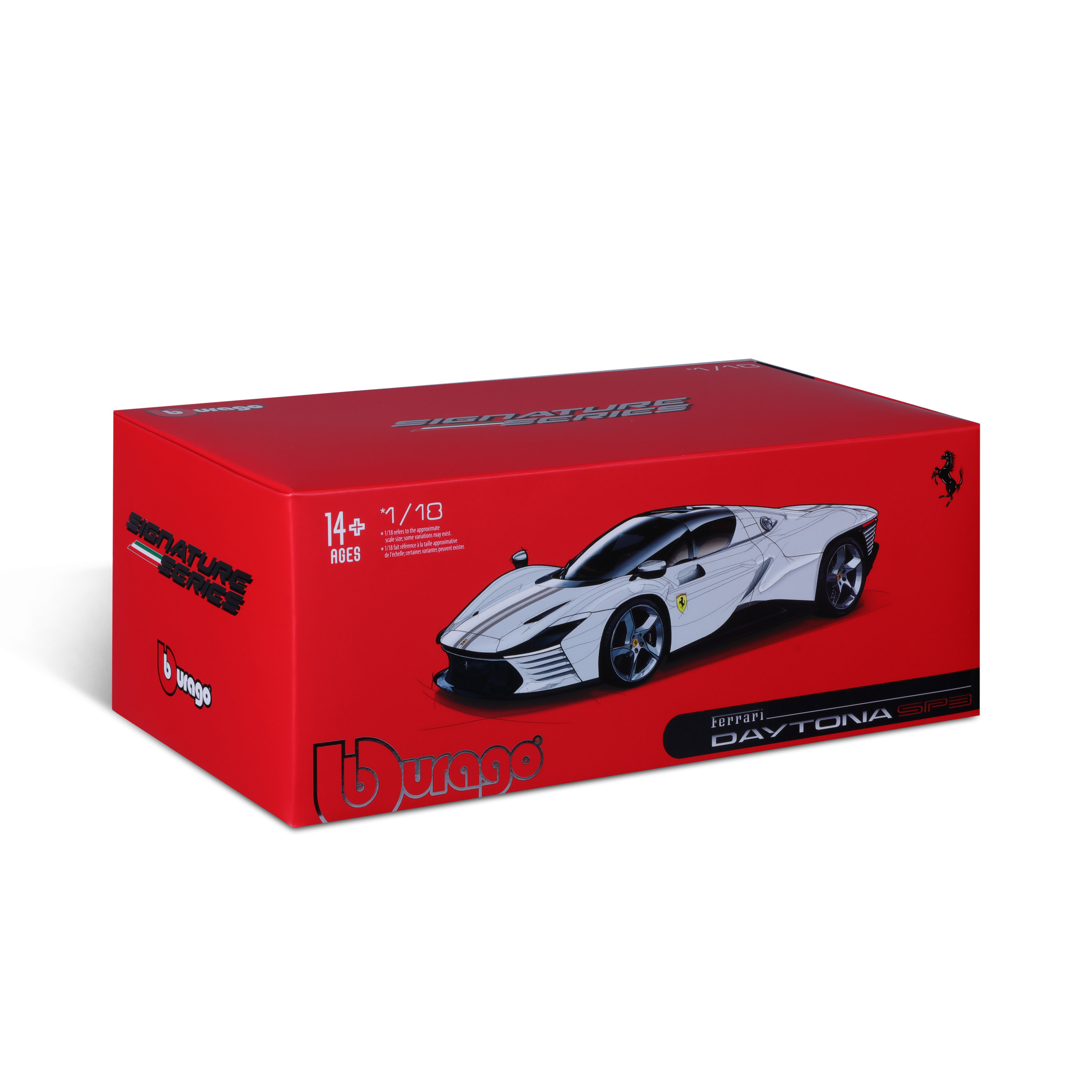 ფერარი Daytona SP3 (თეთრი ლურჯი ზოლით) – ექსკლუზიური მოდელი
