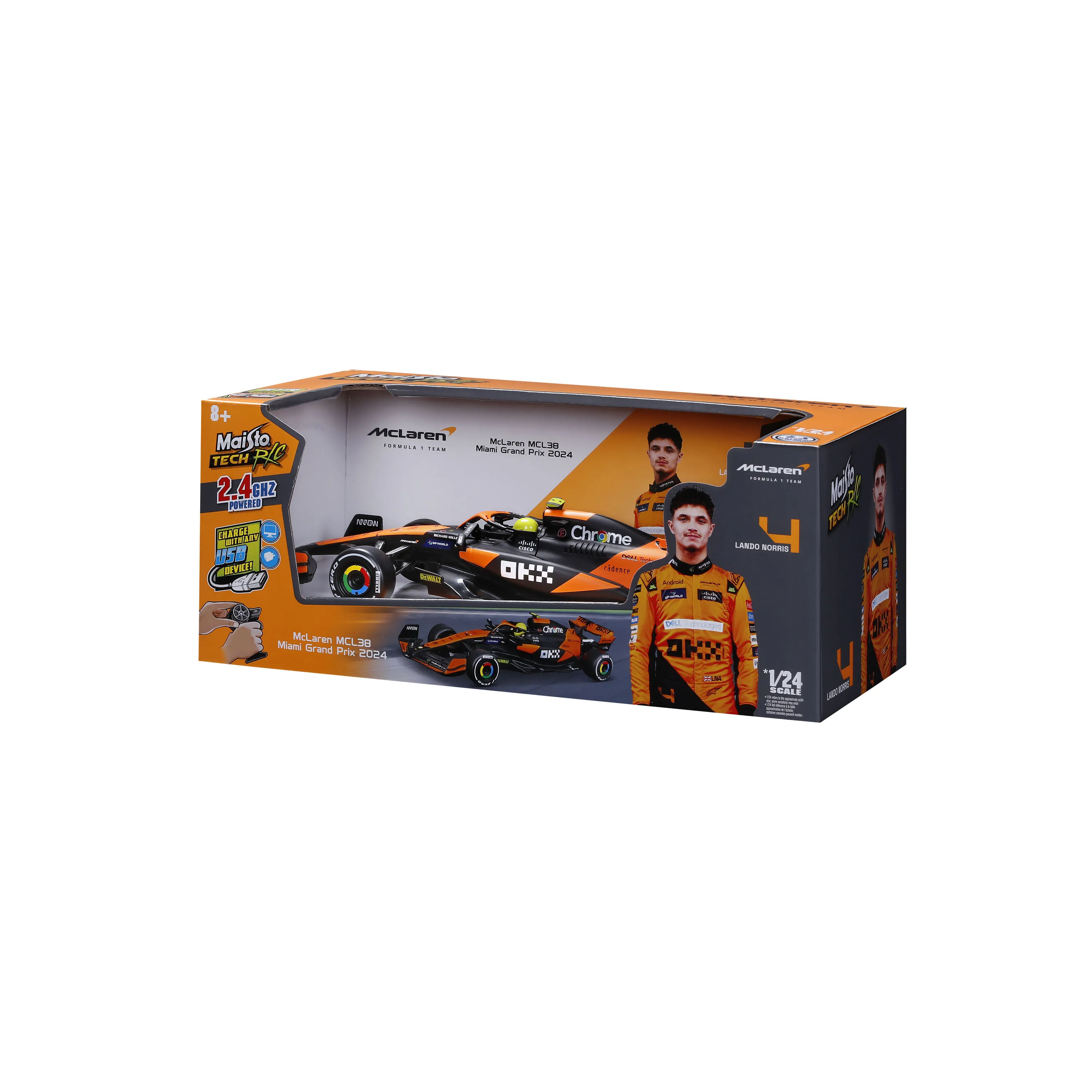 McLaren F1 MCL38 (Miami GP) – დისტანციურად მართვადი სათამაშო 1/24