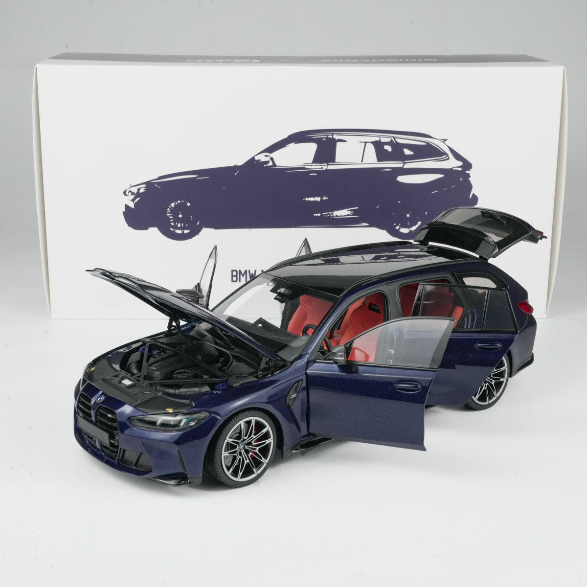 BMW M3 Touring (2024) ტანზანიტისფერი ლურჯი ხედი 1