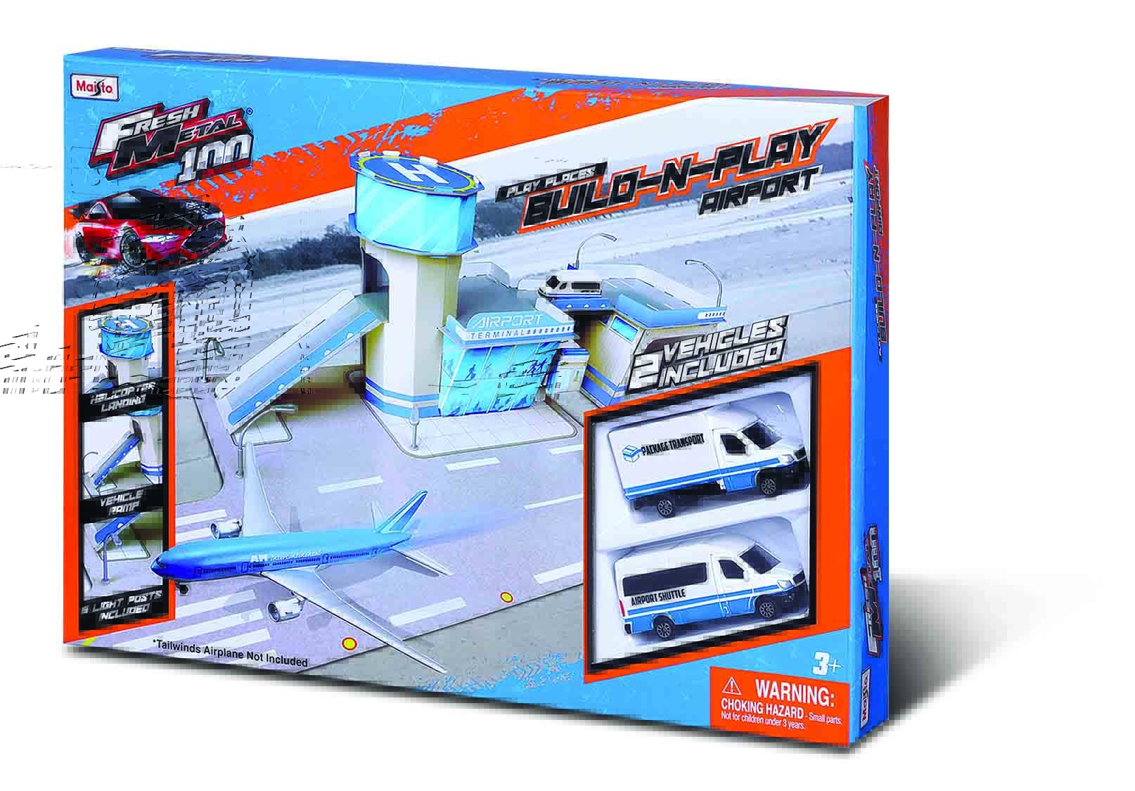 Fresh Metal Build N Play აეროპორტის ტერმინალის ნაკრები – სათამაშო ხედი 2