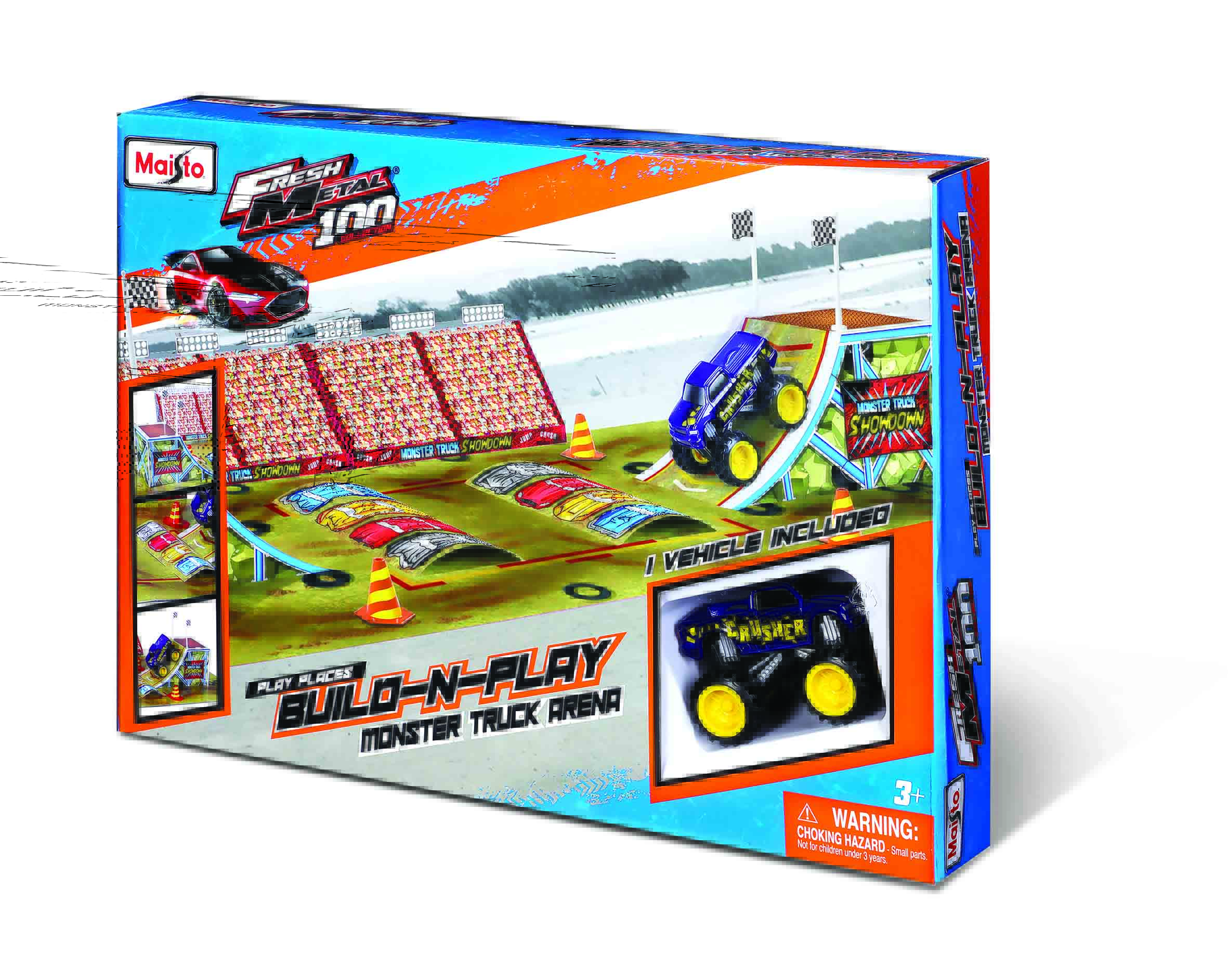 სათამაშო მანქანა Maisto FM100 Build N Play მიწის ტრეკის ნაკრები – სათამაშო 1/64 - საკოლექციო მოდელი - satamasho manqana