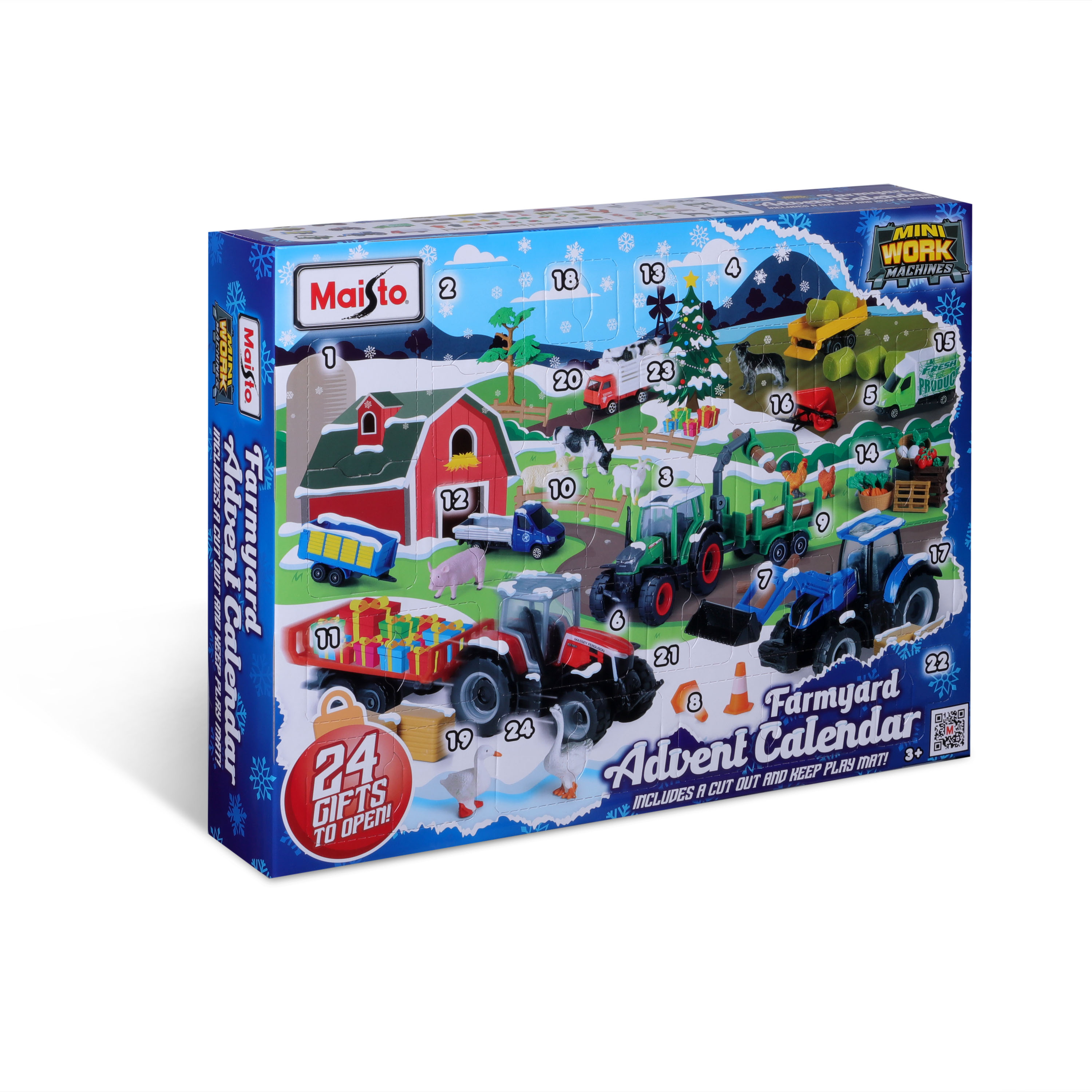 მინი სამუშაო ტექნიკის სერია – ფერმის ადვენტ კალენდარი – სათამაშო ხედი 2