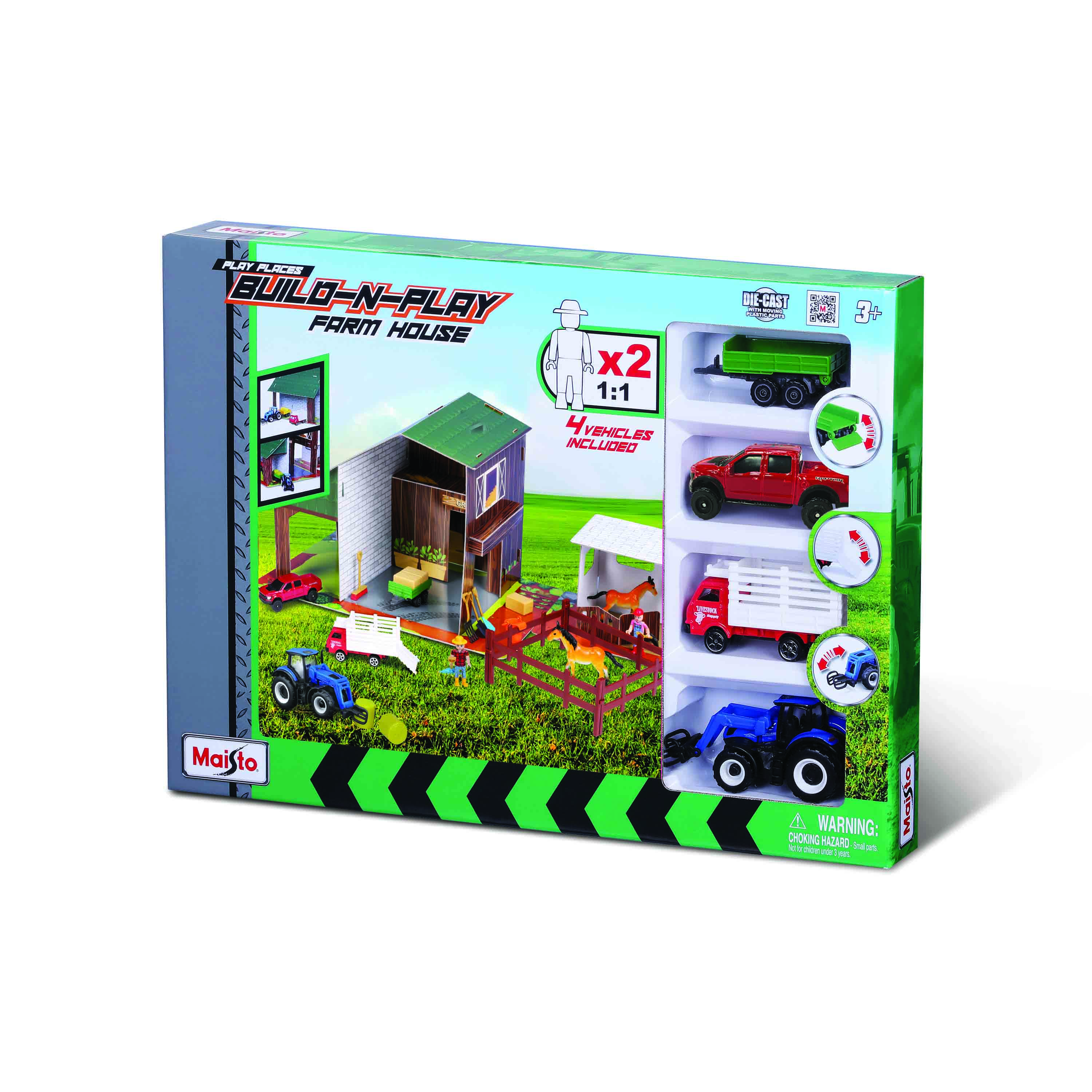 მინი სამუშაო ტექნიკის სერია – ფერმის დელუქს ნაკრები – სათამაშო ხედი 1