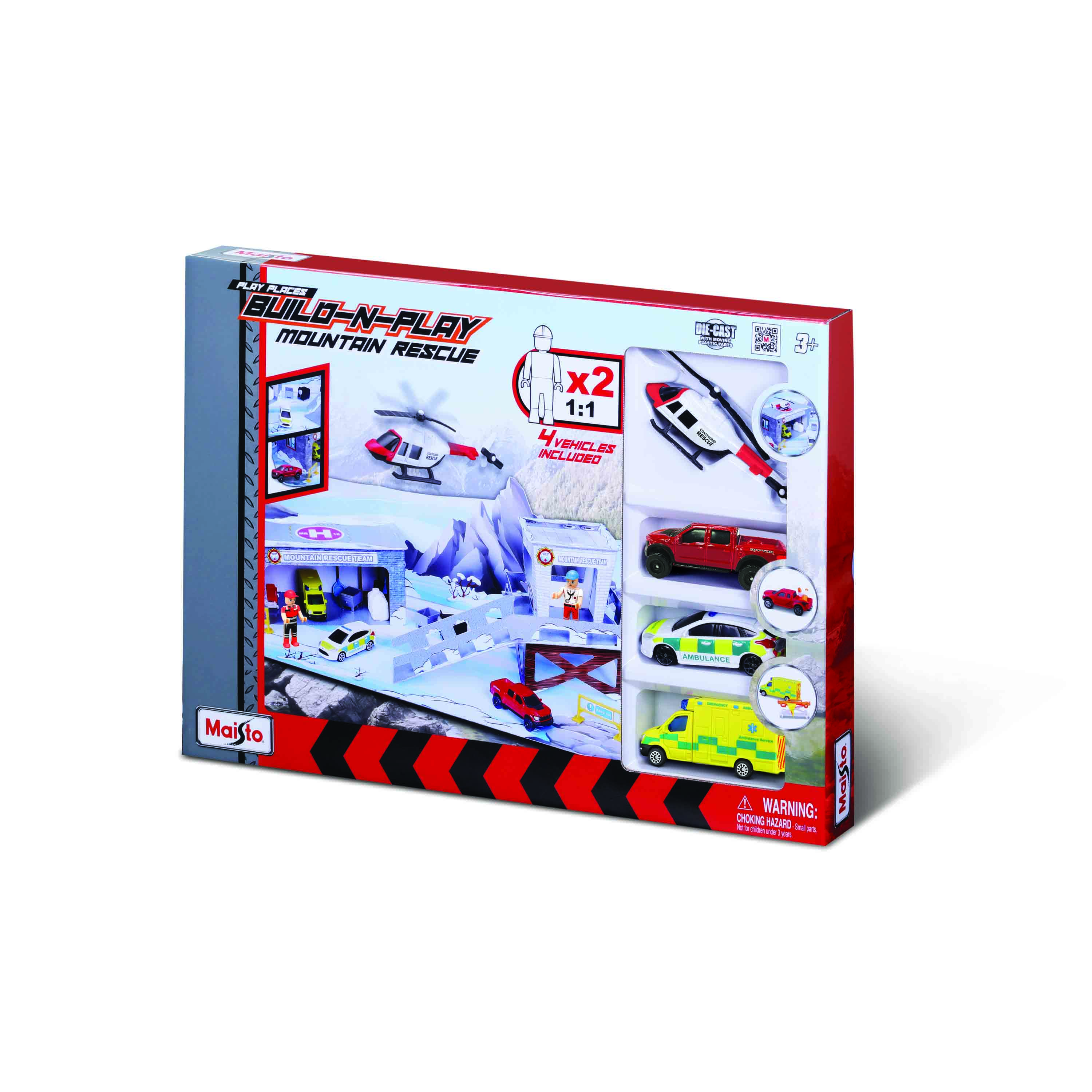 მინი სამუშაო ტექნიკის სერია – სამთო სამაშველო დელუქს ნაკრები – სათამაშო ხედი 2