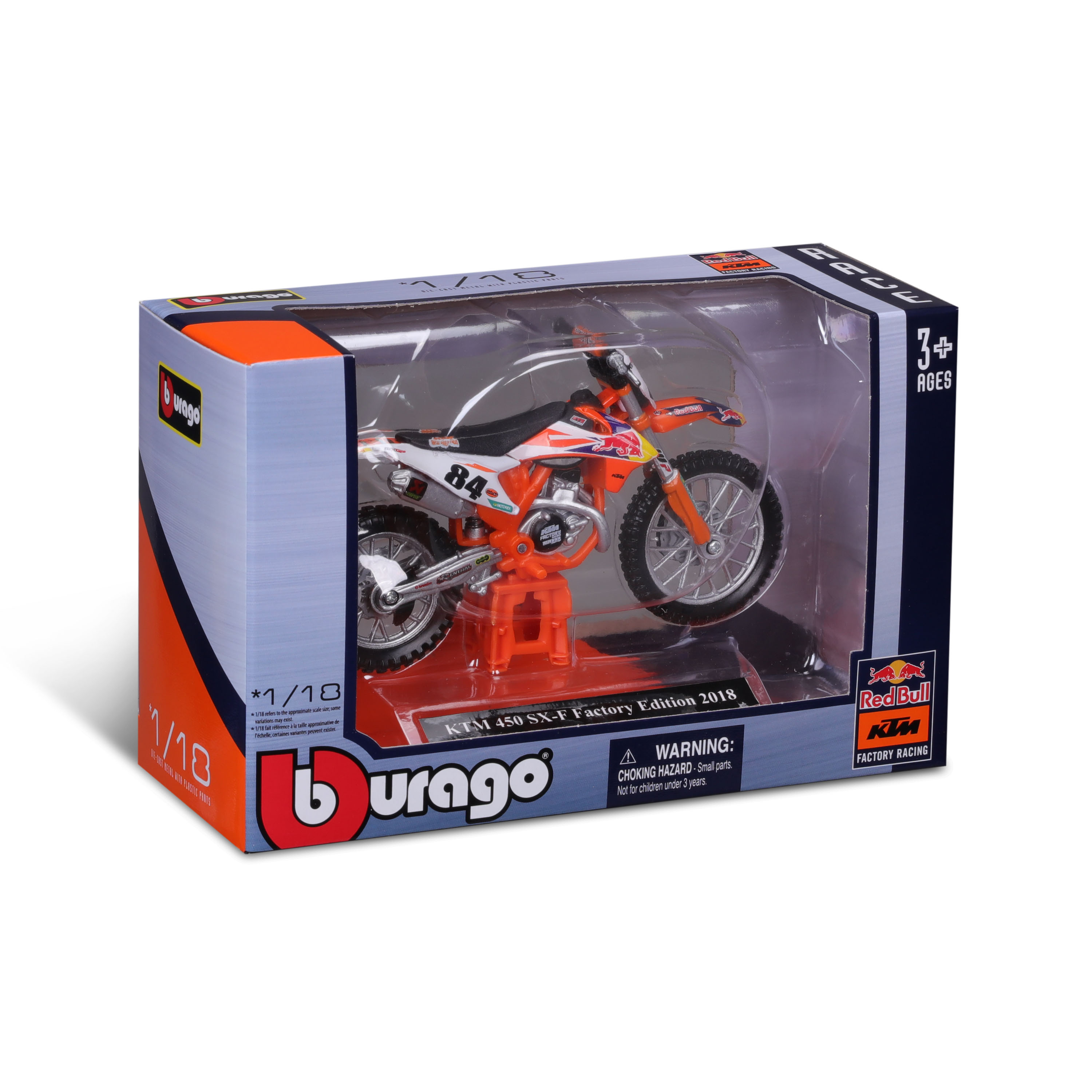1:18 WRB KTM CYCLE - KTM 450 SX-F Factory Edition (2018) ხედი 3
