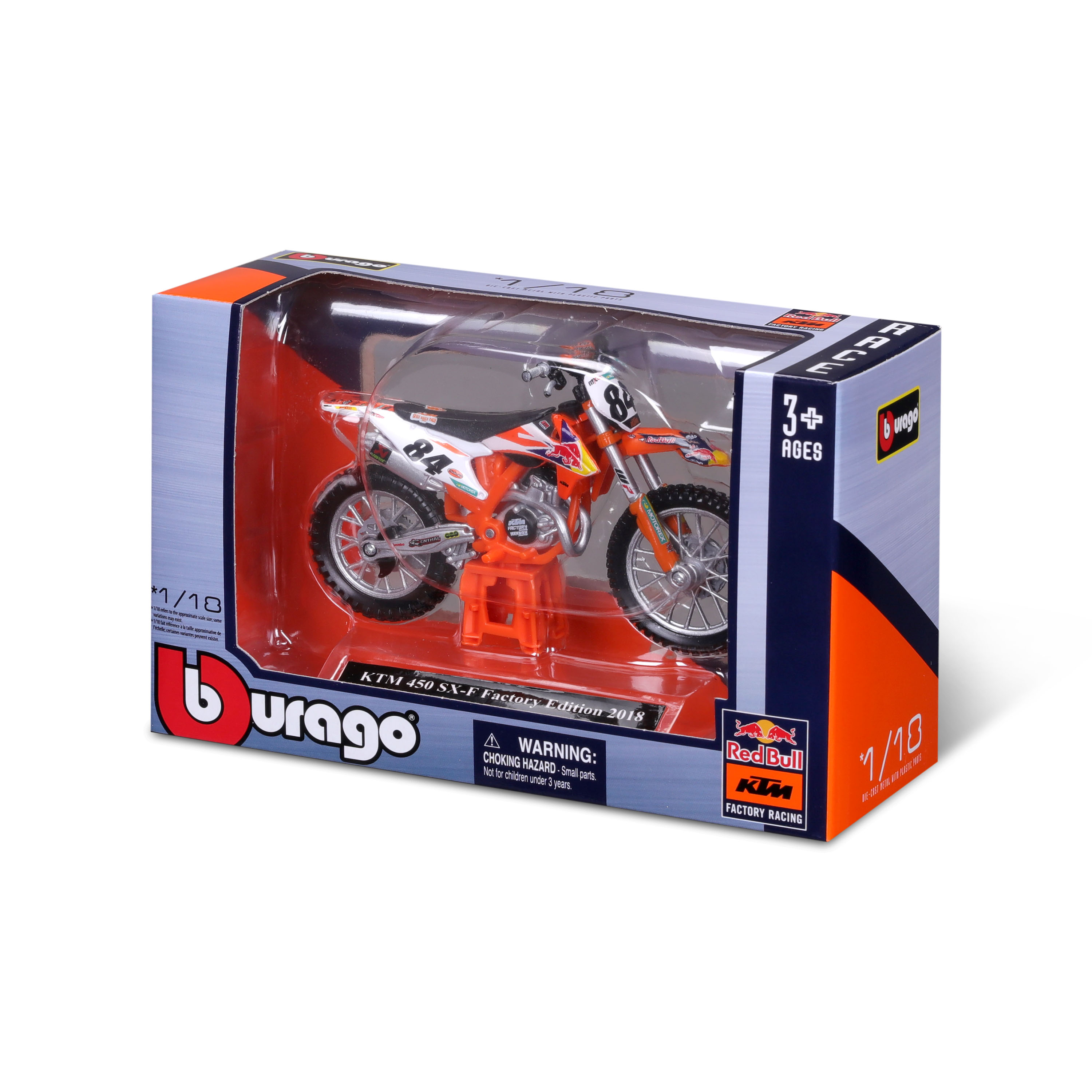1:18 WRB KTM CYCLE - KTM 450 SX-F Factory Edition (2018) ხედი 4