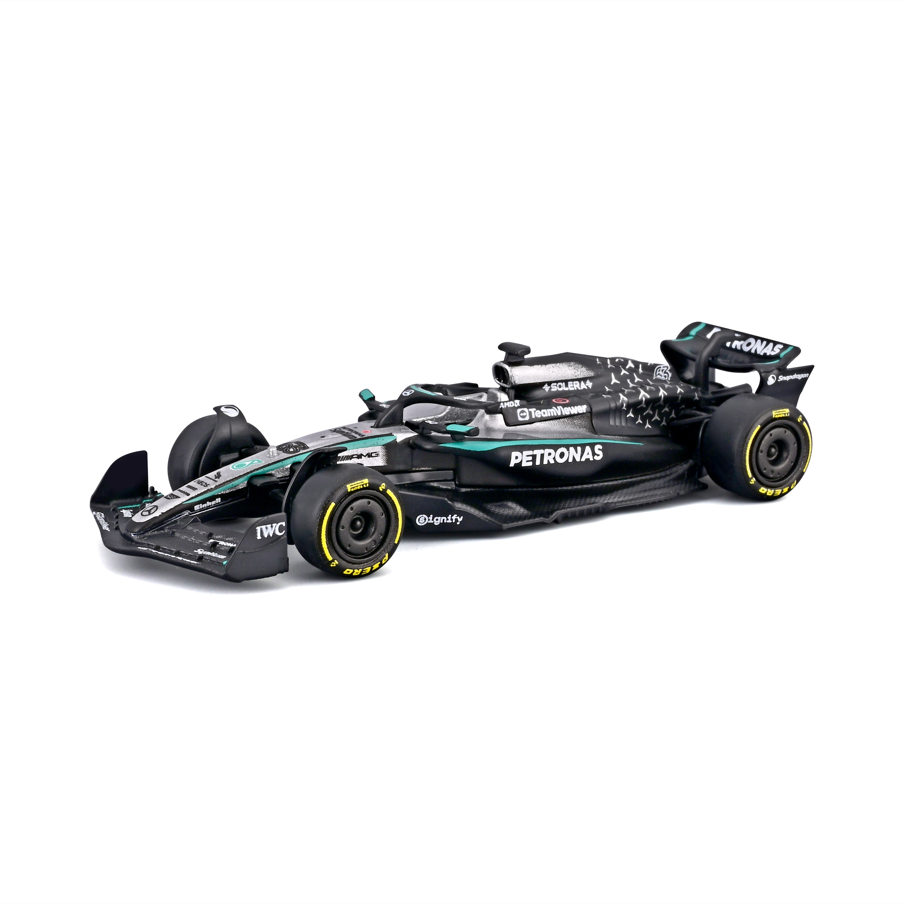 #63 ჯორჯ რასელი – Mercedes-AMG Petronas F1 W16 Team (2025) – ფორმულა 1 მოდელი ხედი 1