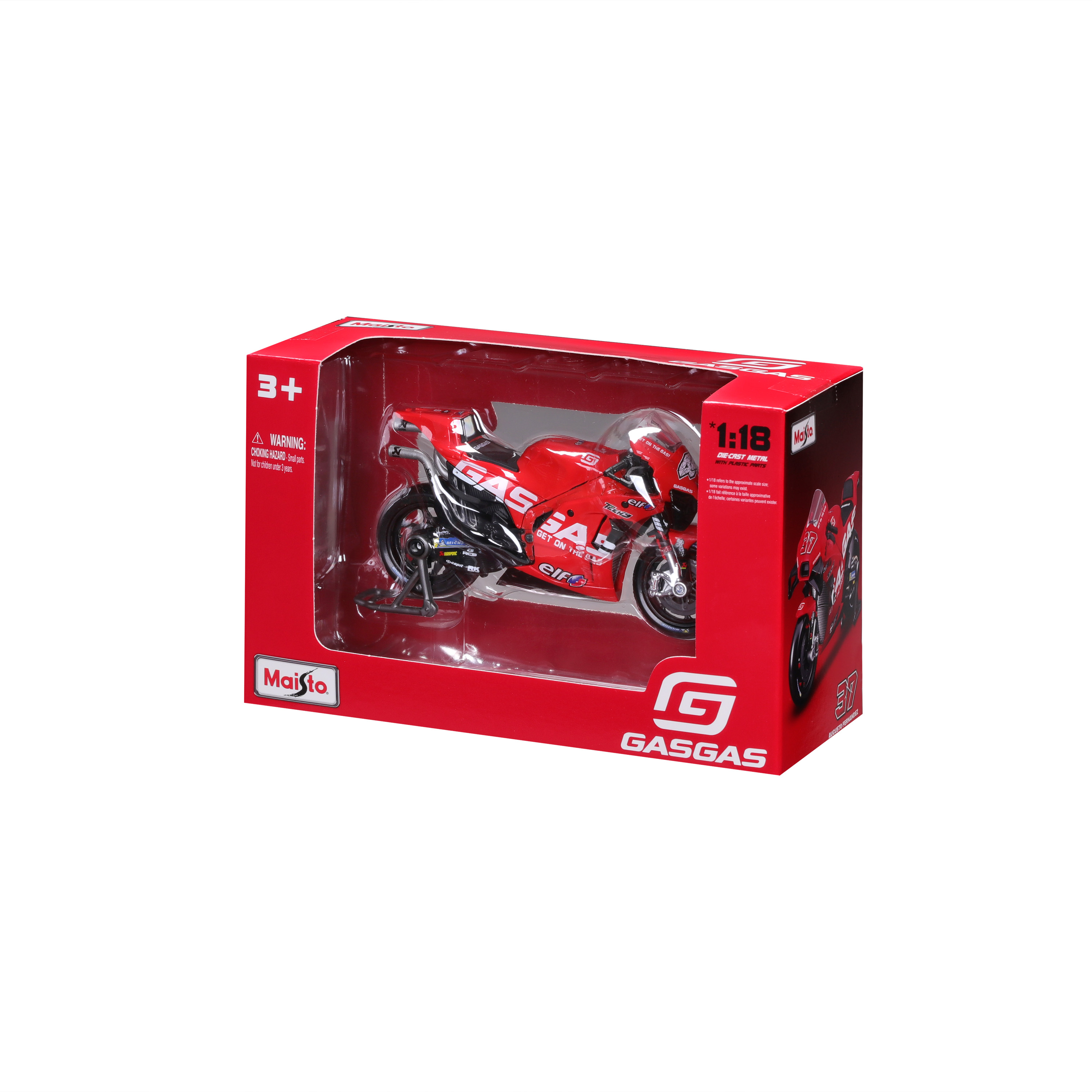 1:18 GP Racing - GASGAS Factory Racing Tech3 2023#37 Augusto Fernandez, #44 Pol Espargaro ხედი 3