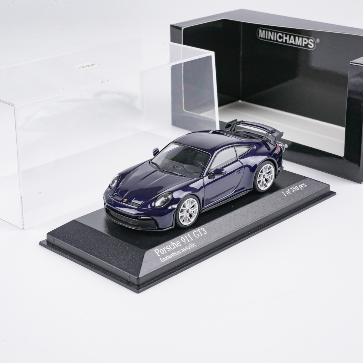 პორშე 911 (992) GT3 (2021) ლურჯი მეტალიკი ხედი 1