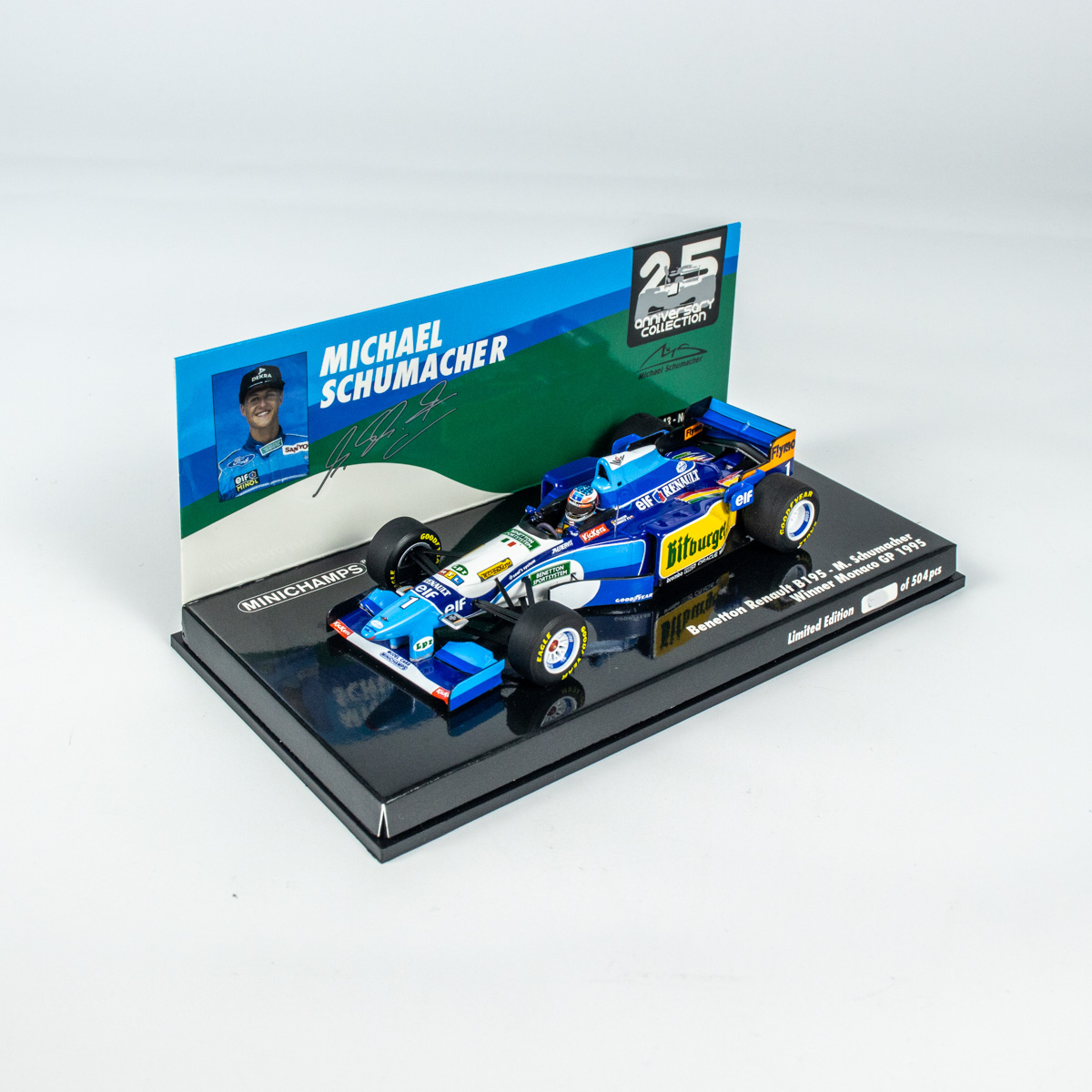 Benetton Renault B195 მიხაელ შუმახერი, მონაკოს გრან-პრის გამარჯვებული (1995) ხედი 1