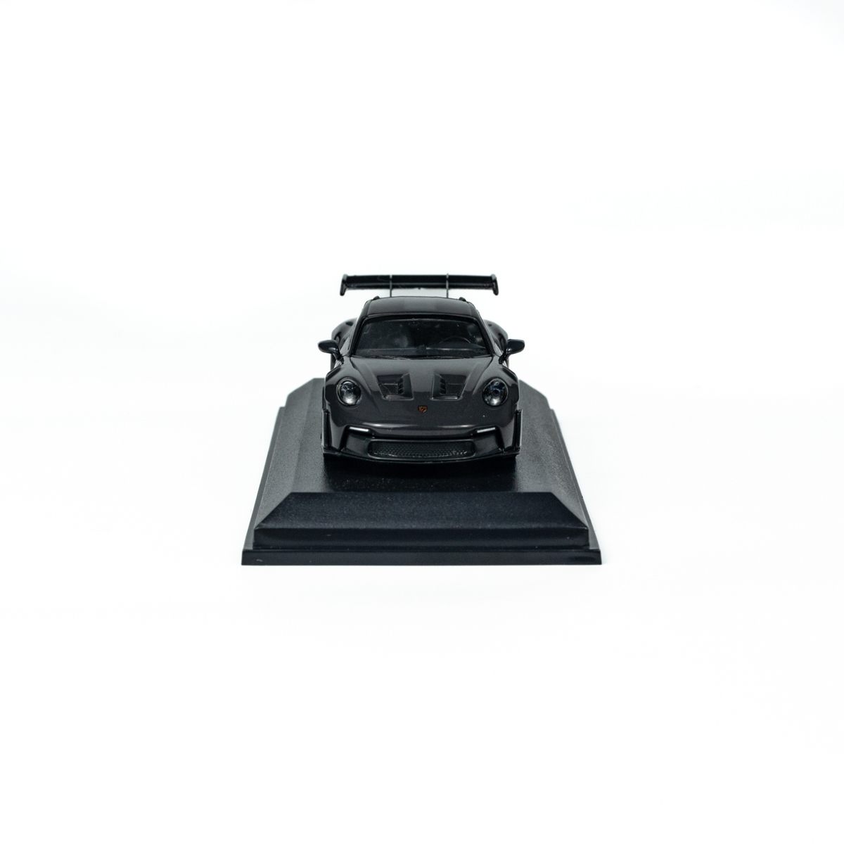 პორშე 911 (992) GT3 RS (2024) მუქი ნაცრისფერი, წითელი დისკებით ხედი 7
