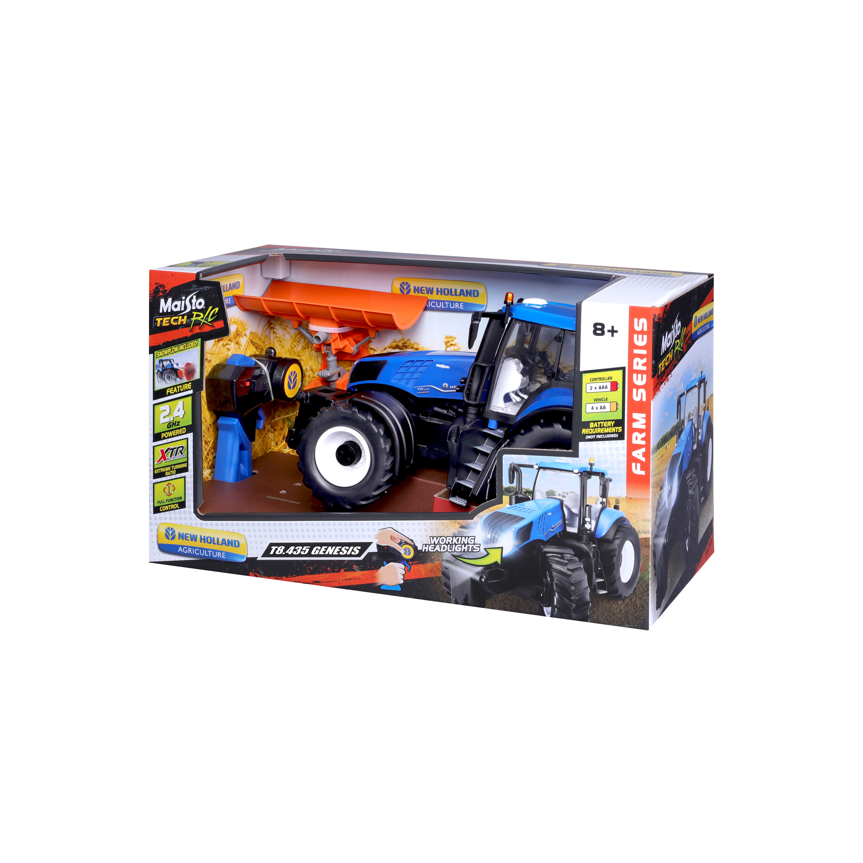 New Holland T8.435 Genesis Snow Plow – დისტანციურად მართვადი სათამაშო ხედი 12