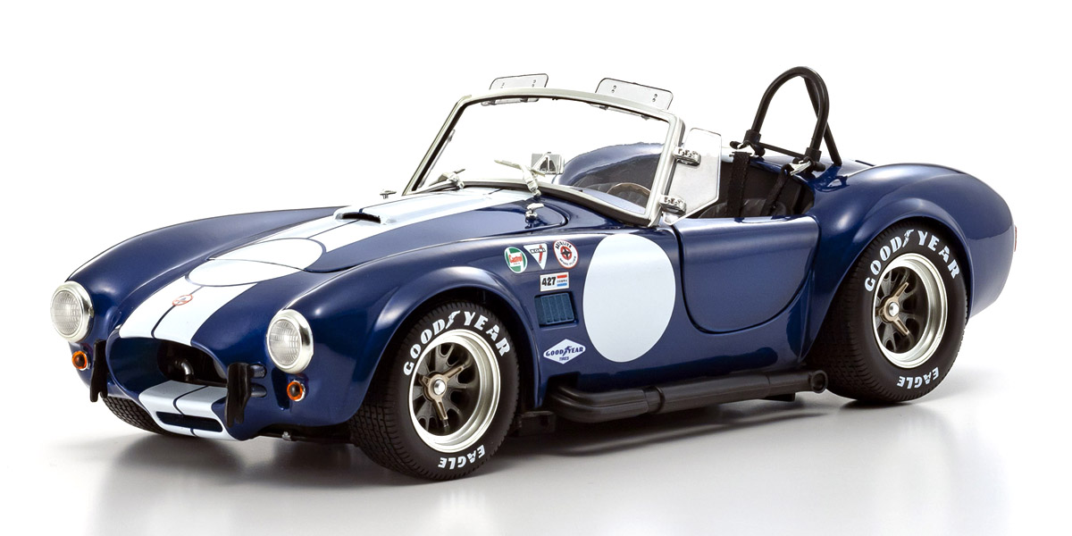 Shelby Cobra 427 S/C Spider 1962 - ლურჯი/თეთრი ხედი 1