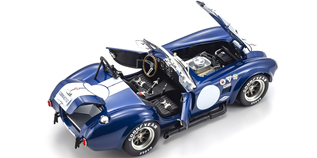 Shelby Cobra 427 S/C Spider 1962 - ლურჯი/თეთრი ხედი 5