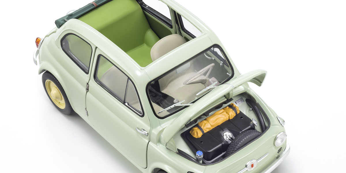 Fiat Nuova 500 - მწვანე გამჭვირვალე ხედი 4