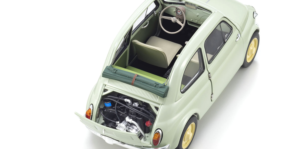 Fiat Nuova 500 - მწვანე გამჭვირვალე ხედი 5