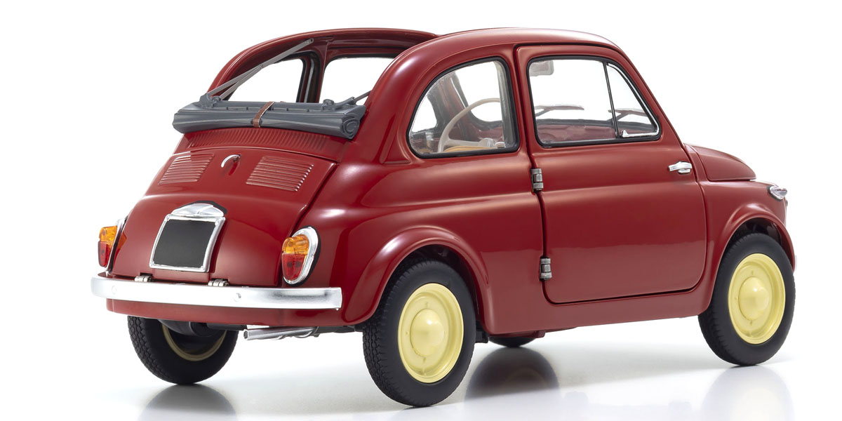 Fiat Nuova 500 - მარჯნისფერი წითელი ხედი 2