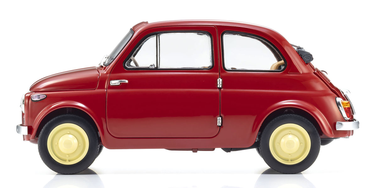 Fiat Nuova 500 - მარჯნისფერი წითელი ხედი 3