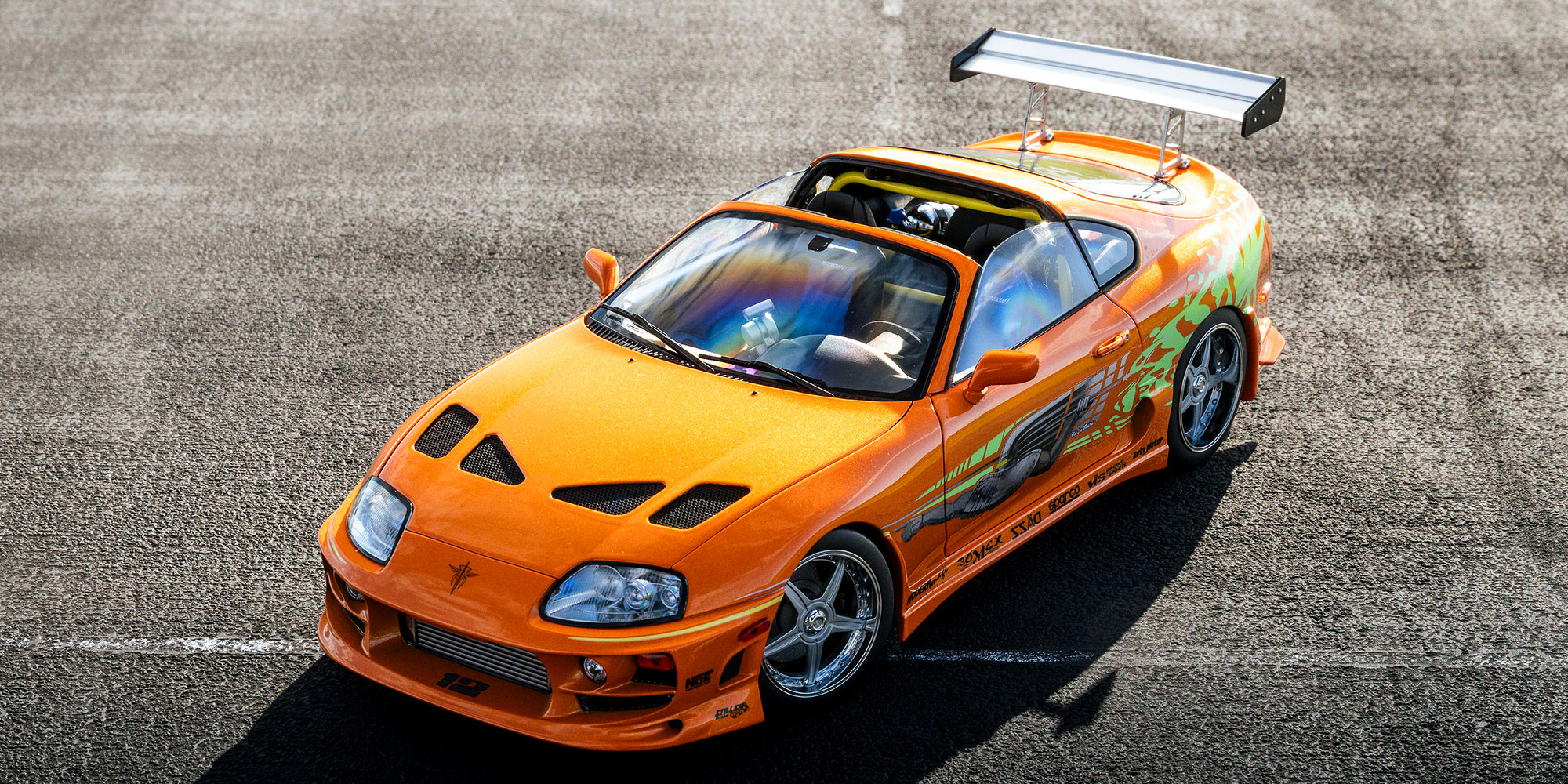 ტოიოტა Supra Turbo Fast & Furious ნარინჯისფერი მარგალიტისებრი ხედი 3
