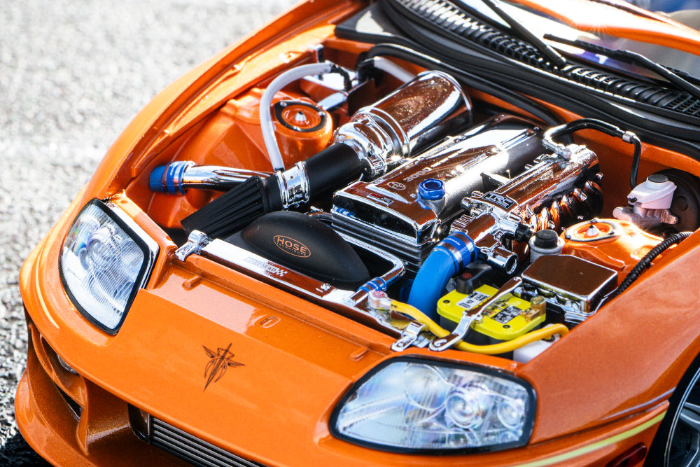 ტოიოტა Supra Turbo Fast & Furious ნარინჯისფერი მარგალიტისებრი ხედი 9