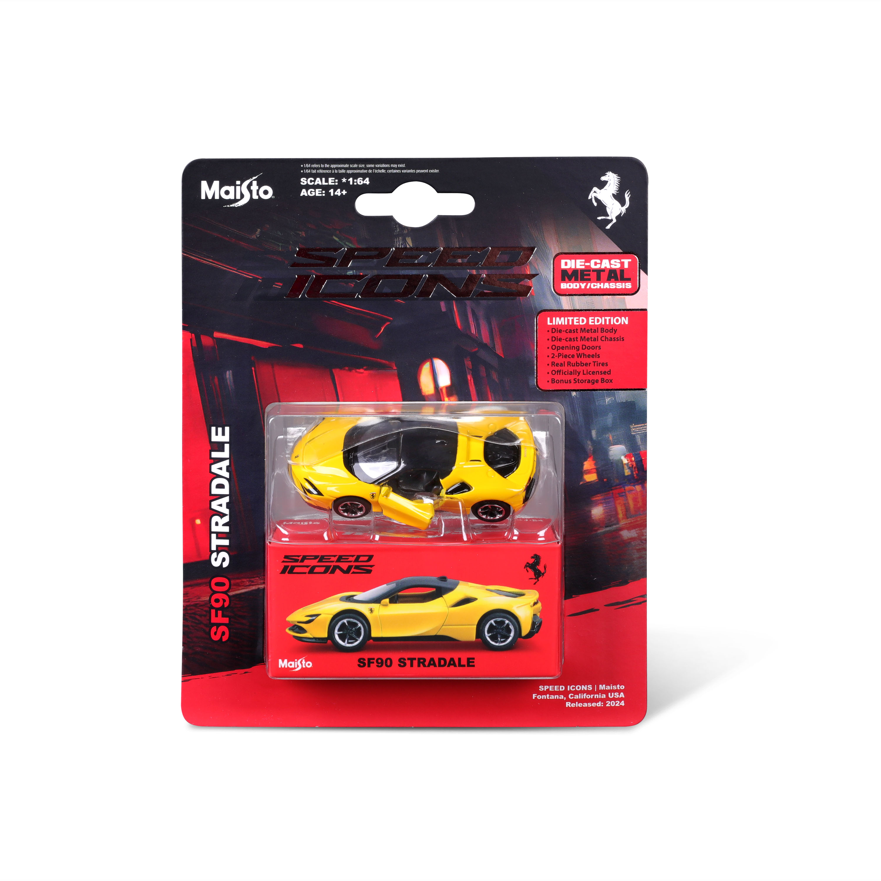 ფერარი SF90 Stradale – საკოლექციო მოდელი (1:64) ხედი 2