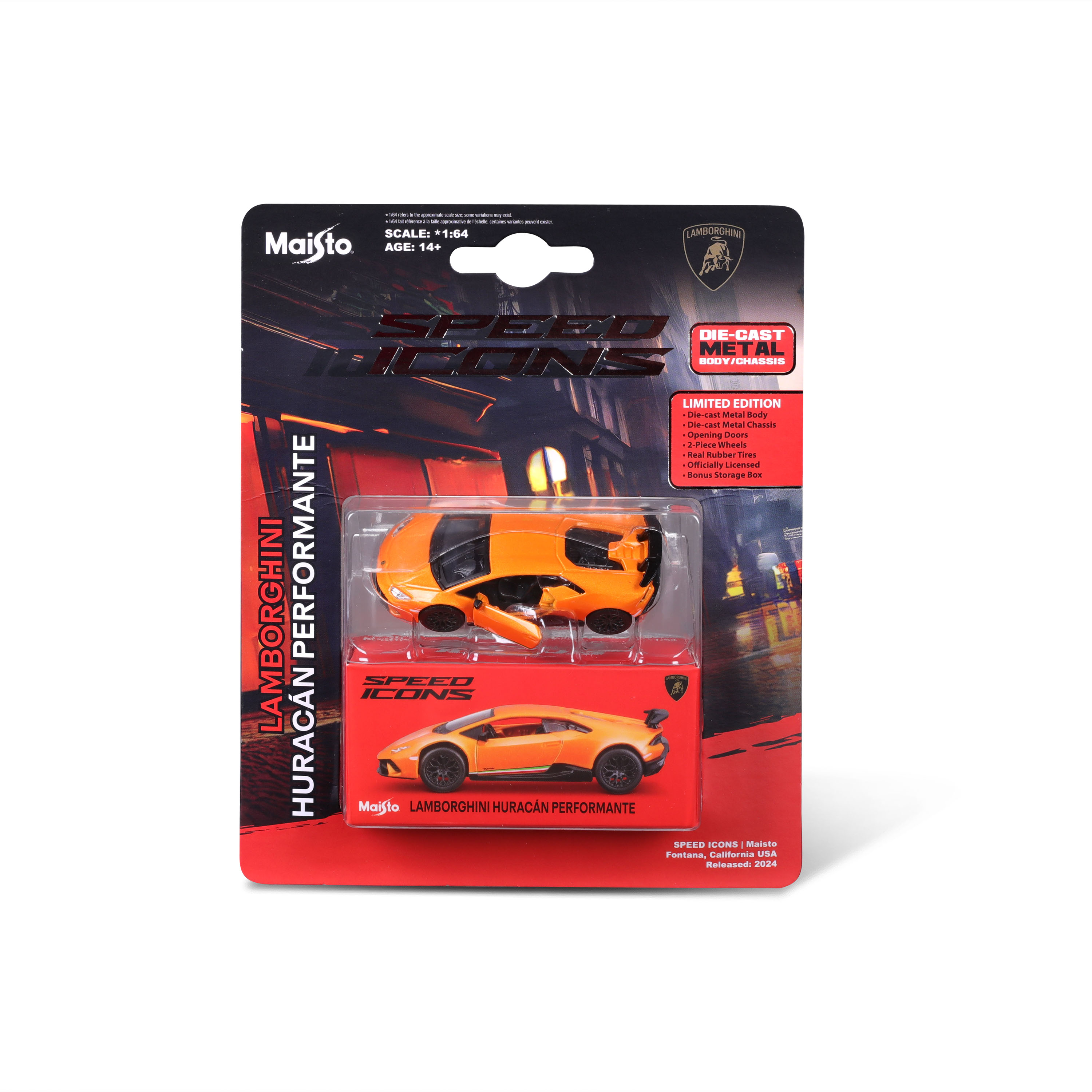 ლამბორგინი Huracán Performante – საკოლექციო მოდელი (1:64) ხედი 2