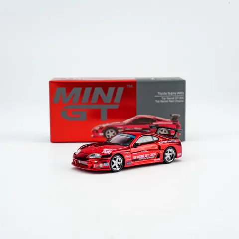 Minichamps 1:64 Toyota Supra (A80) Top Secret GT300 - Chrome Red